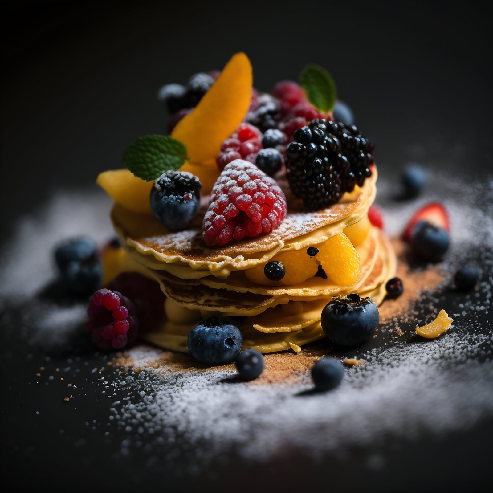 Pancakes with Fresh Fruit